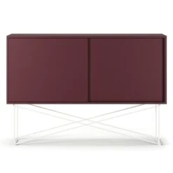 Vogue Sideboard 136H, Wine Red/2WR/White