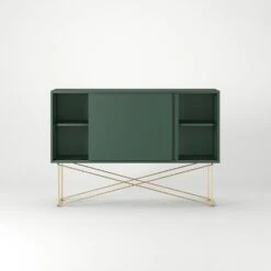 Vogue Sideboard 136H, Green/2G/Brass -Maze Furni Shop decotique vogue sideboard 136 with frame stand 125