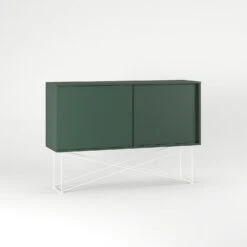 Vogue Sideboard 136H, Green/2G/White -Maze Furni Shop decotique vogue sideboard 136 with frame stand 129