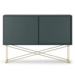 Vogue Sideboard 136H, Grey/2G/Brass