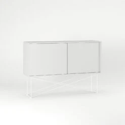 Vogue Sideboard 136H, White/2W/White -Maze Furni Shop decotique vogue sideboard 136 with frame stand 45
