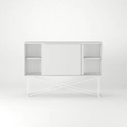 Vogue Sideboard 136H, White/2W/White -Maze Furni Shop decotique vogue sideboard 136 with frame stand 48