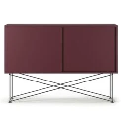 Vogue Sideboard 136H, Wine Red/2WR/Black
