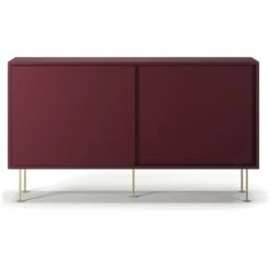 Vogue Side Table With Legs 136 Cm, Burgundy / Brass