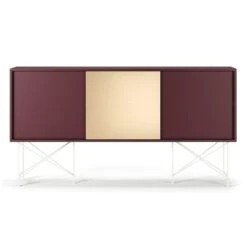 Vogue Sideboard 180H, Wine Red/2WR1B/White
