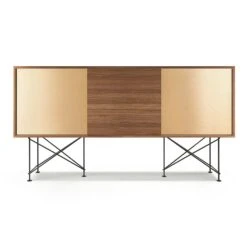 Vogue Sideboard 180H, Walnut/1W2B/Black