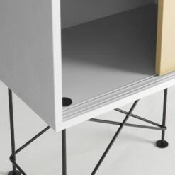 Vogue Sideboard 180H, White/2W1B/Black -Maze Furni Shop decotique vogue sideboard 180 one brass door frame stand 31