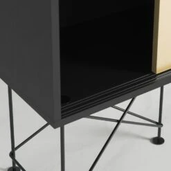 Vogue Sideboard 180H, Antracit/2A1B/Black -Maze Furni Shop decotique vogue sideboard 180 one brass door frame stand 59