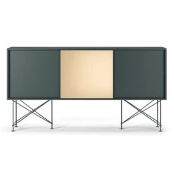 Vogue Sideboard 180H, Grey/2G1B/Black
