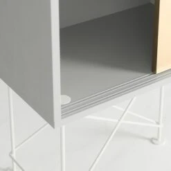 Vogue Sideboard 180H, White/1W2B/White -Maze Furni Shop decotique vogue sideboard 180 two brass doors frame stand 132