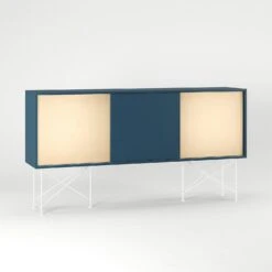 Vogue Sideboard 180H, Darkblue/1DB2B/White -Maze Furni Shop decotique vogue sideboard 180 two brass doors frame stand 138