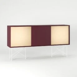 Vogue Sideboard 180H, Wine Red/1WR2B/White -Maze Furni Shop decotique vogue sideboard 180 two brass doors frame stand 152