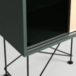 Vogue Sideboard 180H, Green/1G2B/Black -Maze Furni Shop decotique vogue sideboard 180 two brass doors frame stand 55