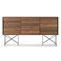 Vogue Sideboard 180H, Walnut/3W/Black