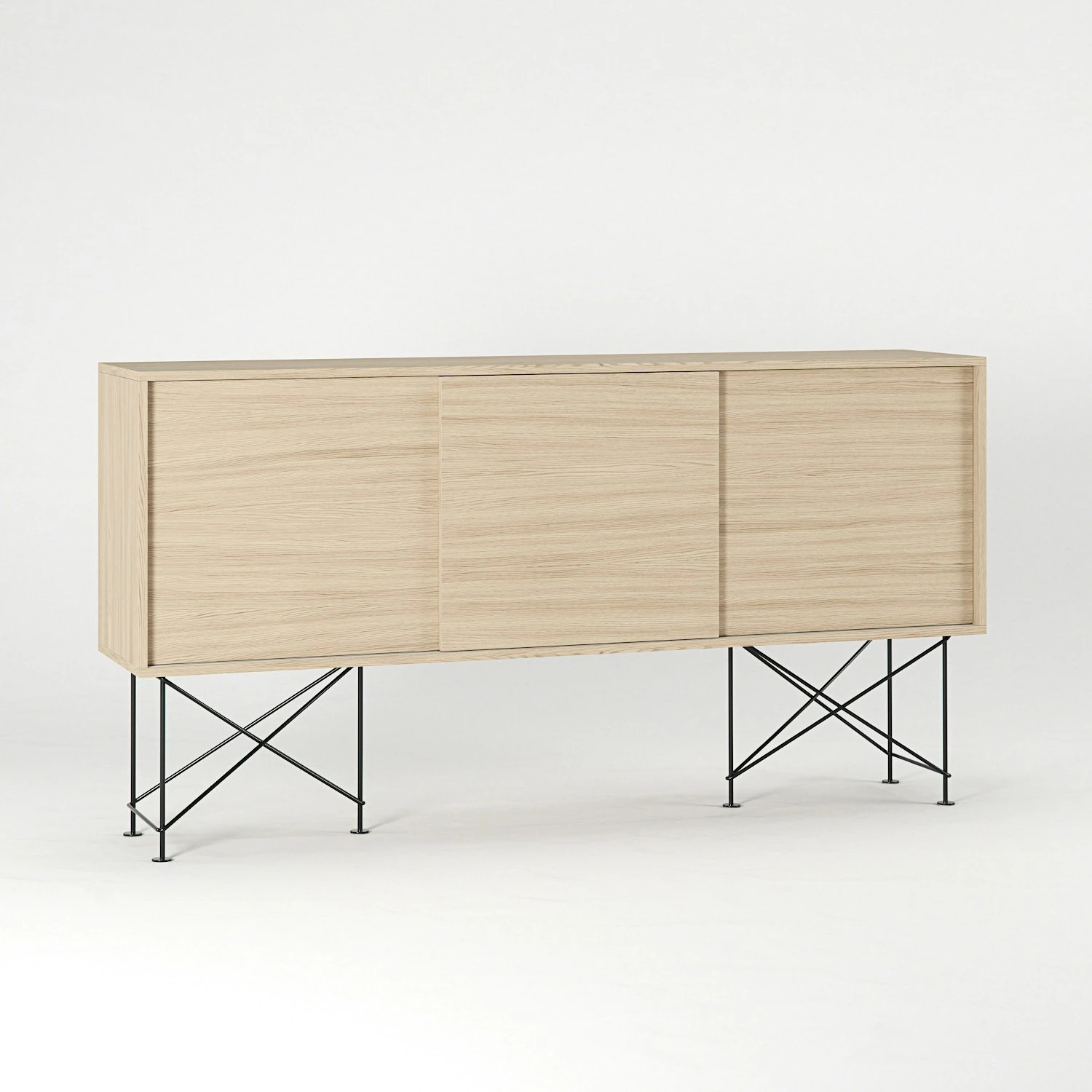 Vogue Sideboard 180H, White Oak/3WO/Black 3 Vogue Sideboard 180H, White Oak/3WO/Black - Image 3