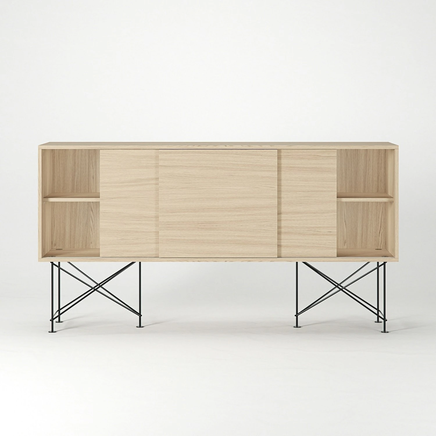 Vogue Sideboard 180H, White Oak/3WO/Black 6 Vogue Sideboard 180H, White Oak/3WO/Black - Image 6