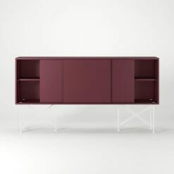 Vogue Sideboard 180H, Wine Red/3WR/White -Maze Furni Shop decotique vogue sideboard 180 with frame stand 165