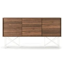Vogue Sideboard 180H, Walnut/3W/White