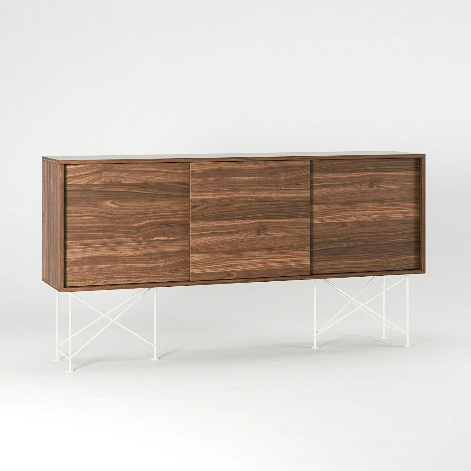 Vogue Sideboard 180H, Walnut/3W/White 3 Vogue Sideboard 180H, Walnut/3W/White - Image 3