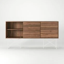 Vogue Sideboard 180H, Walnut/3W/White 10 Vogue Sideboard 180H, Walnut/3W/White -Maze Furni Shop decotique vogue sideboard 180 with frame stand 185