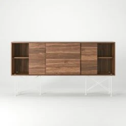 Vogue Sideboard 180H, Walnut/3W/White 11 Vogue Sideboard 180H, Walnut/3W/White -Maze Furni Shop decotique vogue sideboard 180 with frame stand 186