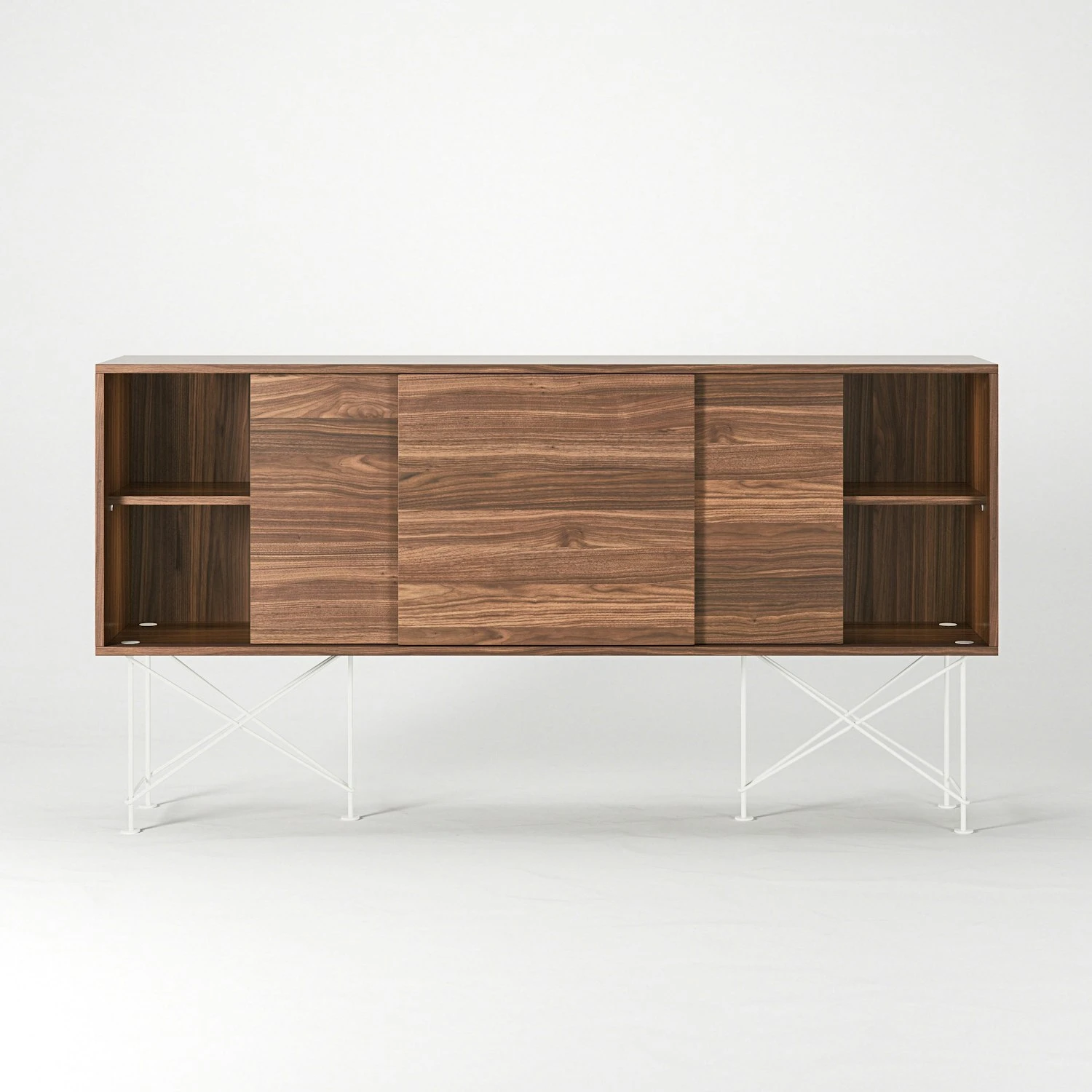 Vogue Sideboard 180H, Walnut/3W/White 6 Vogue Sideboard 180H, Walnut/3W/White - Image 6