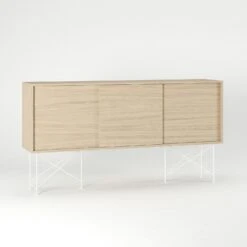 Vogue Sideboard 180H, White Oak/3WO/White -Maze Furni Shop decotique vogue sideboard 180 with frame stand 190