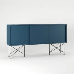 Vogue Sideboard 180H, Darkblue/3DB/Black -Maze Furni Shop decotique vogue sideboard 180 with frame stand 43