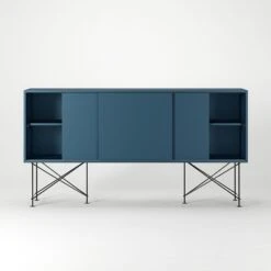 Vogue Sideboard 180H, Darkblue/3DB/Black -Maze Furni Shop decotique vogue sideboard 180 with frame stand 46