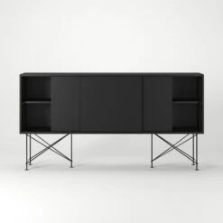 Vogue Sideboard 180H, Antracit/3A/Black -Maze Furni Shop decotique vogue sideboard 180 with frame stand 60