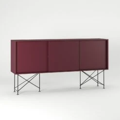Vogue Sideboard 180H, Wine Red/3WR/Black -Maze Furni Shop decotique vogue sideboard 180 with frame stand 71
