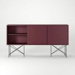 Vogue Sideboard 180H, Wine Red/3WR/Black -Maze Furni Shop decotique vogue sideboard 180 with frame stand 73