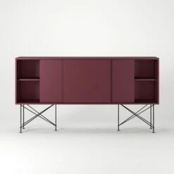 Vogue Sideboard 180H, Wine Red/3WR/Black -Maze Furni Shop decotique vogue sideboard 180 with frame stand 74