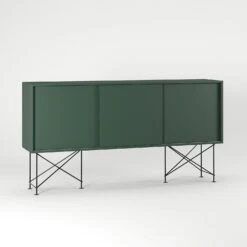 Vogue Sideboard 180H, Green/3G/Black -Maze Furni Shop decotique vogue sideboard 180 with frame stand 85