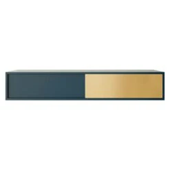 Vogue Wall Cabinet Petite 136, Darkblue/Brass
