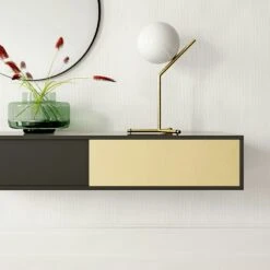 Vogue Wall Cabinet Petite 136, Antracit/Brass -Maze Furni Shop decotique vogue wall cabinet petite 136 19