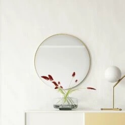 Vogue Wall Cabinet Petite 136, White/Brass -Maze Furni Shop decotique vogue wall cabinet petite 136 24