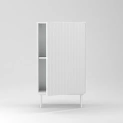 Wave Cabinet 1D White -Maze Furni Shop decotique wave cabinet 1d 55