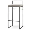 Bar Stool With Backrest Outdoor 90 Cm, Taupe