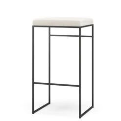 Bar Stool Outdoor Without Backrest 76 Cm, Silver Grey