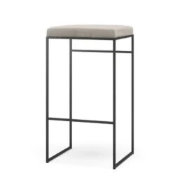 Bar Stool Outdoor Without Backrest 76 Cm, Taupe