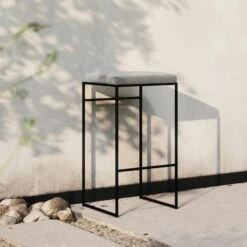 Bar Stool Outdoor Without Backrest 76 Cm, Flanelle -Maze Furni Shop department bar stool outdoor without backrest sunbrella 40