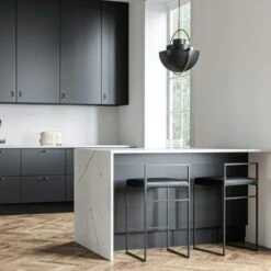 Bar Stool With Backrest 80 Cm, Black / Black Leather -Maze Furni Shop department bar stool with backrest 80 cm 11