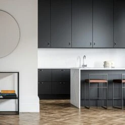 Bar Stool With Backrest 80 Cm, Black / Brown Leather -Maze Furni Shop department bar stool with backrest 80 cm 18