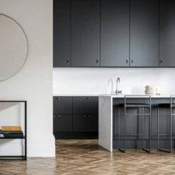 Bar Stool With Backrest 90 Cm, Black / Black Leather -Maze Furni Shop department bar stool with backrest 90 cm 3