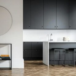 Bar Stool Without Backrest 67 Cm, Black / Black Leather -Maze Furni Shop department bar stool without backrest 67 cm 10