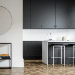 Bar Stool Without Backrest 77 Cm, White / Black Leather -Maze Furni Shop department bar stool without backrest 77 cm 33