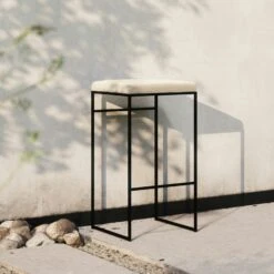 Bar Stool Outdoor Without Backrest 76 Cm, Canvas -Maze Furni Shop department barstool outdoor without backrest 76 cm 3