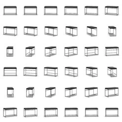 Bench, Black / Black Leather -Maze Furni Shop department bench 10