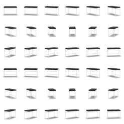 Bench, White / Black Velvet -Maze Furni Shop department bench 21